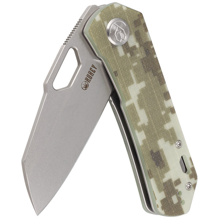 Nóż składany Kubey Knife Duroc Camo G10, Bead Blasted AUS-10 by Colin Maisonpierre (KU332J)