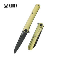 Nóż składany Kubey Dandy Gold Titanium, Blackwashed CPM S90V by Maksym Tkachuk (KB247E)