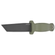 Demko Armiger 4 Tanto Knife OD Green TPR, Black Powder Coated 80CrV2 by Andrew Demko (ARM4-80CrV2-OD-TP)