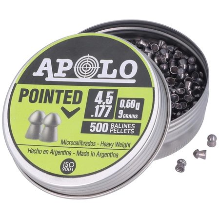 Apolo Pointed AirGun Pellets .177 / 4.51 mm, 500 pcs 0.60g/9.0gr (19101-1)