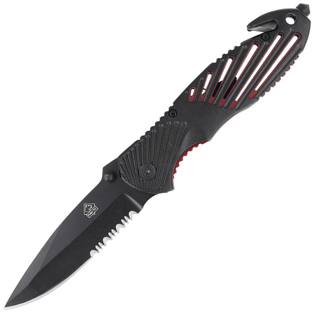 Puma TEC Black Aluminum Rescue Folding Knife, Black 420 (319911)