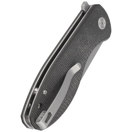 Nóż składany Kubey Knife Master Chief Black Micarta, Bead Blast AUS-10 by Keanu Alfaro (KU358H)