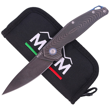 MKM Goccia Dark Stonewashed Titanium Knife, Dark Stonewashed M390 by Jens Ansø (MKGC-TDSW)