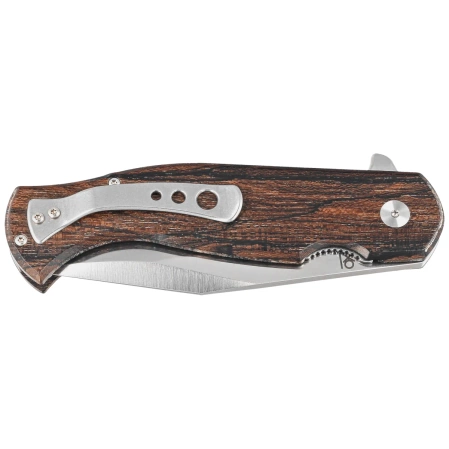 Fox Knife Eastwood Tiger Ziricote Wood, Satin CPM S90V by Gudy Van Poppel (FX-524 ZW)