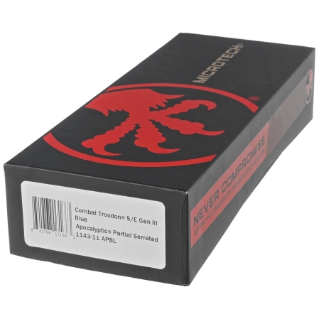 Nóż automatyczny OTF Microtech Combat Troodon Gen III S/E Blue Aluminium, Apocalyptic P/S M390MK by Tony Marfione (1143-11APBL)