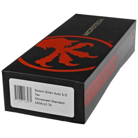 Microtech Socom Elite Auto S/E Automatic Knife Tan Aluminum, Stonewashed M390 by Tony Marfione (160A-10TA)