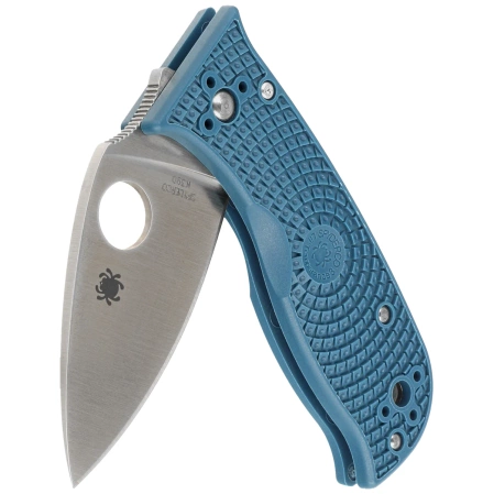 Nóż składany Spyderco Lil' Temperance 3 Lightweight Blue FRN, Satin Plain K390 by Sal Glesser (C69PBL3K390)