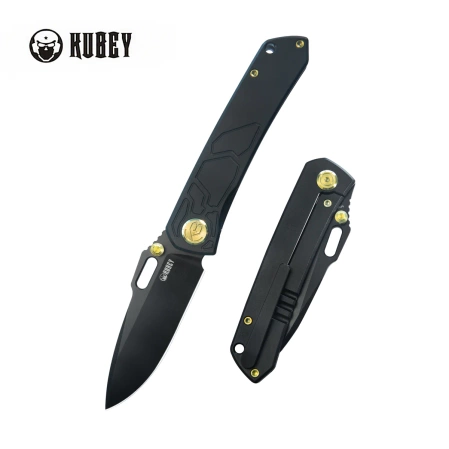 Nóż składany Kubey Blackout Black Titanium, Black M390 by Dmitry Osarenko (KB259C)