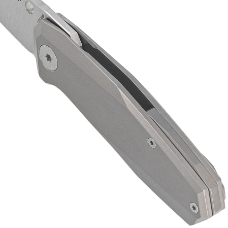 Nóż składany Spyderco Techno 3 Gray Titanium, Satin CTS XHP by Marcin Slysz (C158TIP3)