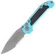 Microtech LUDT Gen III S/E Automatic Knife Turquoise Aluminum, Apocalyptic P/S M390MK by Tony Marfione (1135-11APTQ)