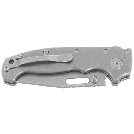 Demko MG AD20S Clip Point Knife Smooth Titanium, Stonewashed CPM MagnaCut by Andrew Demko (MGAD20S-MAG-SM-TI-CP)