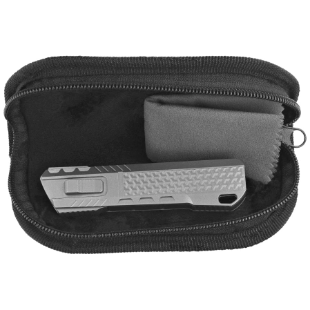 Remette RT-Sharp Leopard Knife Titanium, Manual Fine Grinding Pearlescent/Manual Wire Drawing M390 (ZL301A)