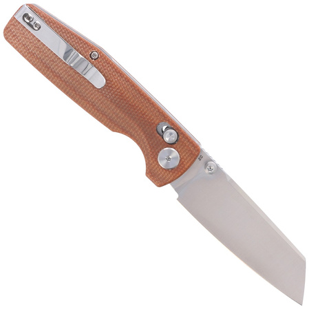 Bestech Slasher Knife Natural Micarta, Satin D2 (BG43D)