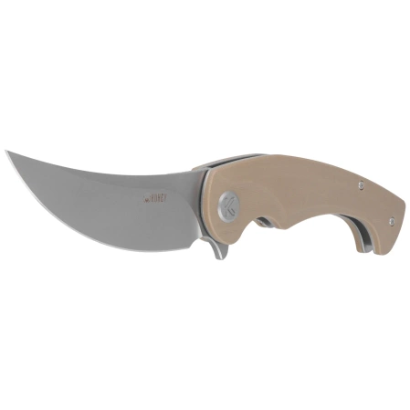 Kubey Scimitar KU173M Knife Tan G10, Bead Blasted 14C28N