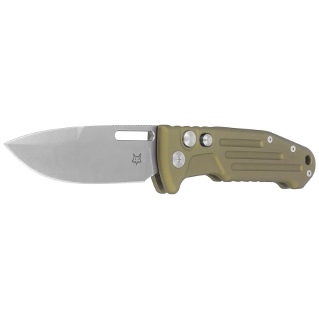Fox New Smarty SP Automatic Knife OD Green Aluminum, Stonewashed N690Co by Stefano De Lorenzi (FX-503SP OD)
