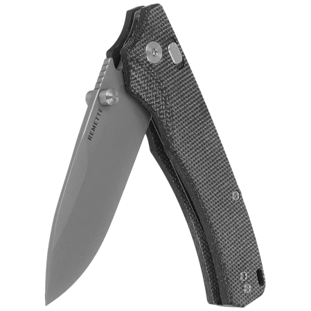 Remette WD107M Knife Black Micarta, Titanium 14C28N