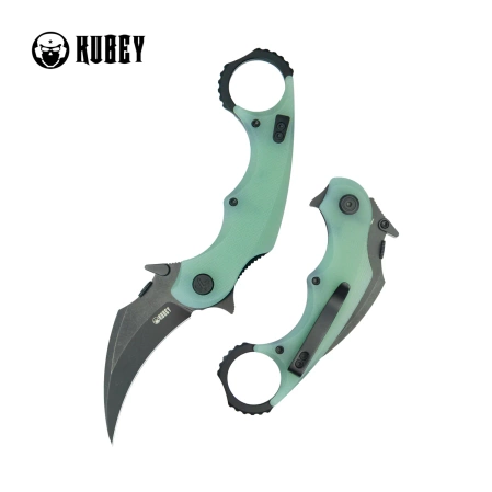 Nóż składany Kubey Rogue Pikal Jade G10, Blackwashed 14C28N by MUZI Design (KU298E)