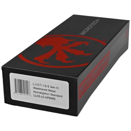 Microtech LUDT Gen III S/E Automatic Knife Weathered Metal Aluminum, Apocalyptic M390MK by Tony Marfione (1135-10APWME)