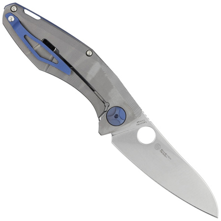 Spyderco Drunken Carbon Fiber / Titanium, Satin CPM-S90V Plain by Dmitry Sinkevich (C235CFTIP)