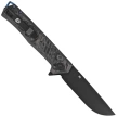 Tekto F1 Alpha Knife Black Forged Carbon Fiber, Blue HW, Black D2