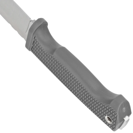 Demko FreeReign Drop Point Knife Grey Rubberized, Satin AUS10A by Andrew Demko (FR-10A-GREY)