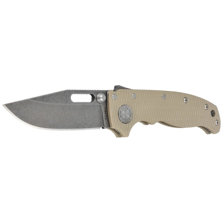Nóż składany Demko AD20.5 Clip Point Coyote Tan G10, Stonewashed CPM 3V by Andrew Demko (205-3V-CTCP)