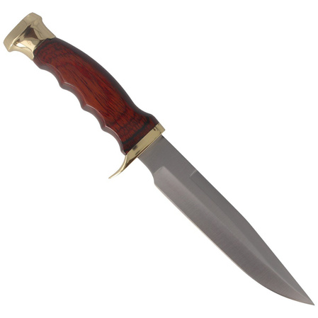 Muela Ranger-14R Brown Pakka Wood, Satin X50CrMoV15 knife