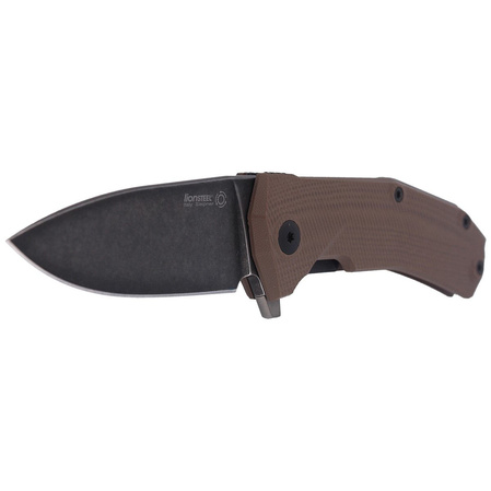 Nóż składany LionSteel KUR Brown G10, Black Stonewashed Sleipner by Molletta (KUR BBR)