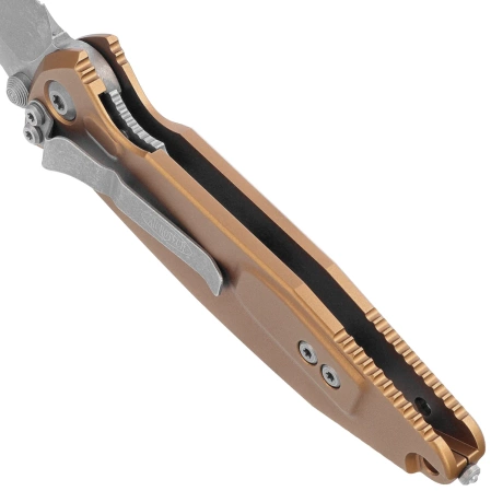 Microtech Socom Elite S/E-M Knife Tan Aluminum, Apocalyptic P/S M390 by Tony Marfione (160-11APTA)