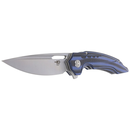 Bestech Knife Ornetta Carbon Fiber / Blue G10, Stonewash / Satin N690 by Kombou (BL02A)