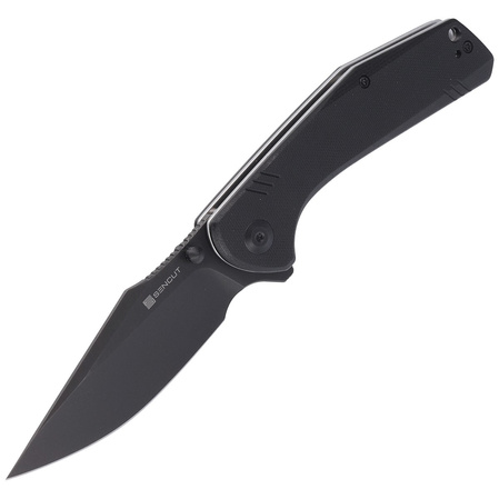 Sencut Knife Actium Black G10, Black Stonewashed D2 (SA02C)