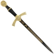 Decor Habitat Medieval Dagger, Black/Gold ABS, Black (15422)