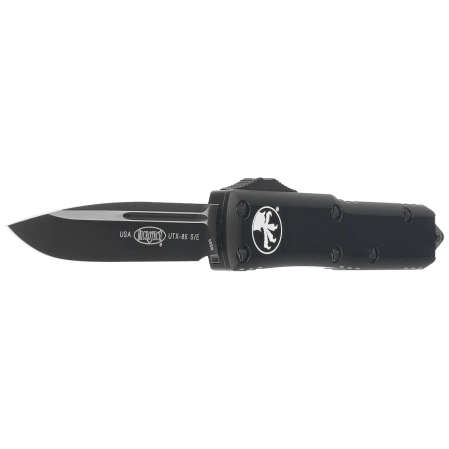 Microtech UTX-85 S/E OTF Knife Black Aluminum, Tactical M390 (231-1T)