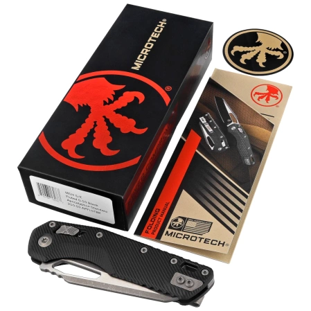 Microtech MSI S/E Knife Black Fluted G10, Apocalyptic M390MK by Tony Marfione (210-10APFLGTBK)