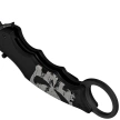 Fox The Skull Karambit Knife Black Aluminum, Black N690Co (FX-599 ALB-4)