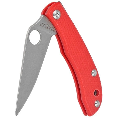 Nóż składany Spyderco Honeybee Red G10, Satin 12C27 (C137GRDP)