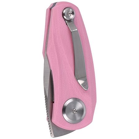 Bestech Knife Tulip Pink G10, Satin / Stonewash 14C28N by Ostap Hel (BG38E)