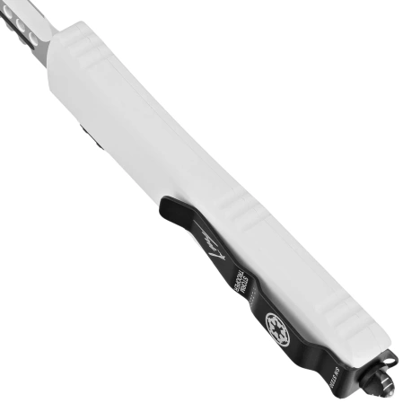 Noże automatyczne OTF Microtech Ultratech Storm Trooper Hellhound/Warhound Set Signature White Aluminium, White M390 by Tony Marfione (119-1SETSTDS)