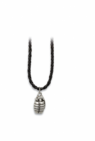 Wisiorek Tole 10 Imperial Grenade Chrome Zamak, Black Leatherette (09915)