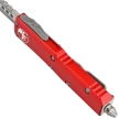Nóż automatyczny OTF Microtech UTX-85 Hellhound T/E Signature Red Aluminium, Apocalyptic M390 (719-10APRDS)