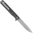 Nóż składany Tekto F2 Bravo Black Forged Carbon Fiber, Silver HW/Clip, Satin D2