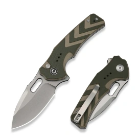 Nóż składany Civivi Vexron Green-Tan G10, Stonewashed 14C28N (C24066-2)