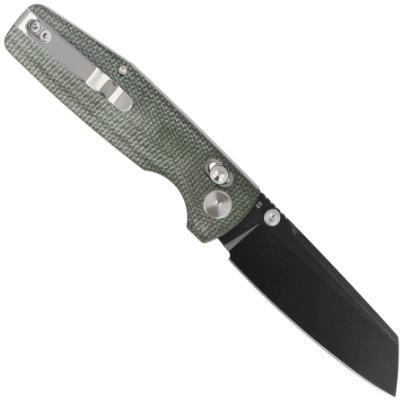 Bestech Slasher Knife Green Micarta, Black Stonewashed D2 (BG43B-2)