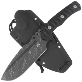 Fox URO Knife Black G10, Acid Washed Niolox by Wander Tactical (FX-623 BA)