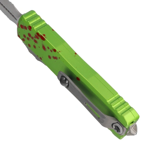 Nóż automatyczny OTF Microtech UTX-85 Gen IV D/E Zombie Aluminium, Stonewashed P/S M390MK by Tony Marfione (12324-11Z)