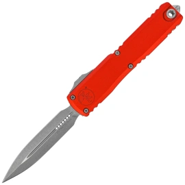 Nóż automatyczny OTF Microtech Ultratech Gen IV D/E Red Aluminium, Apocalyptic M390MK by Tony Marfione (11224-10APRD)