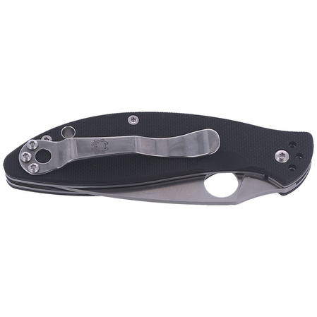Spyderco Astute G-10 Black Plain knife (C252GP)
