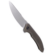WE Knife Quixotic Bronze Titanium, Silver Bead Blasted CPM 20CV (WE21016-5)