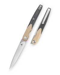 Nóż składany Bestechman Lanza Khaki/Black G10, Satin/Stonewashed 14C28N by Grzegorz Grabarski (BMK14B)
