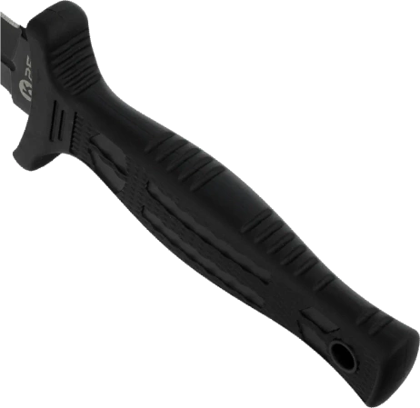 K25 RK-31699 Boot Knife Black Rubber, Black Titanium 7Cr17MoV